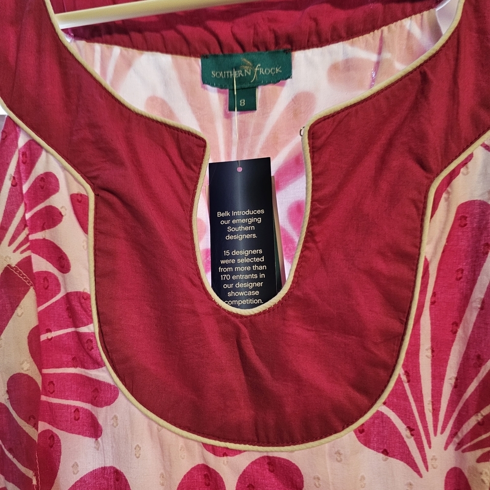 belk Pink and White Floral A-Line Maxi Dress (Item#104) - Picture 7 of 16